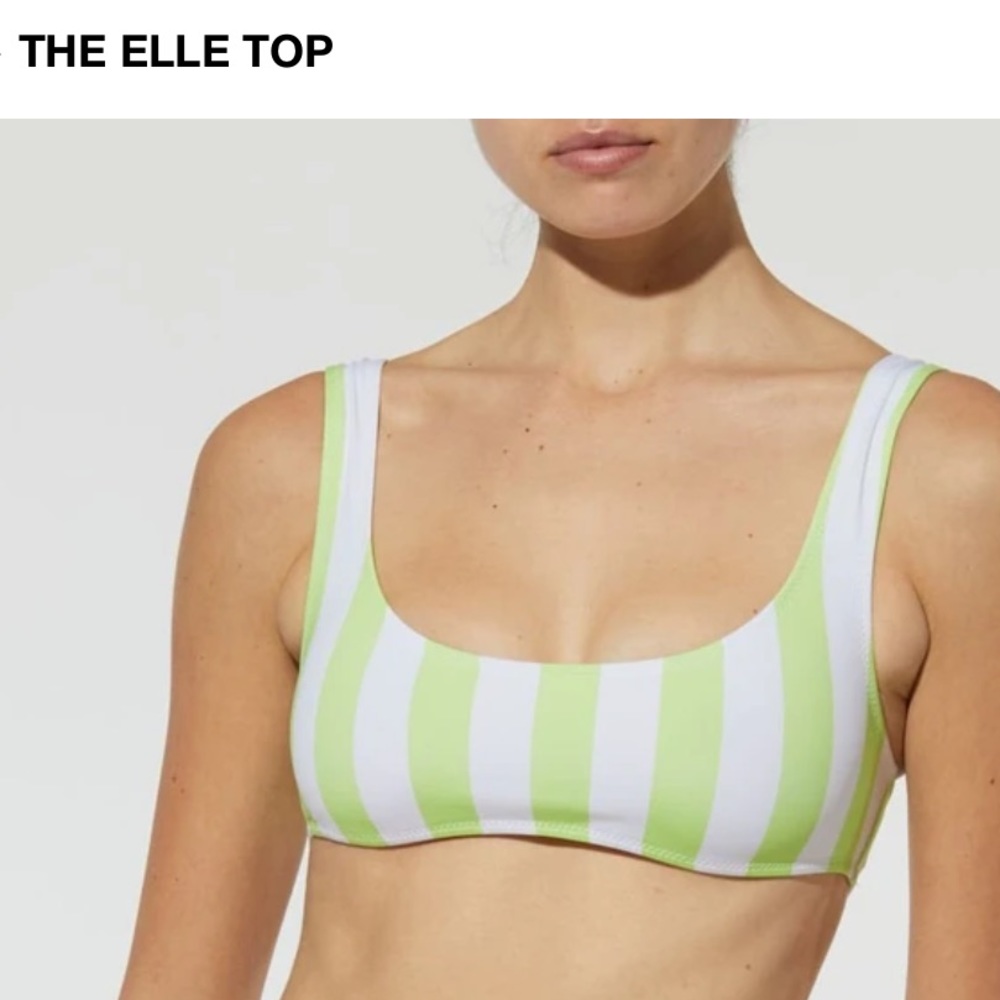 Solid & Striped Elle Striped Bikini Top.